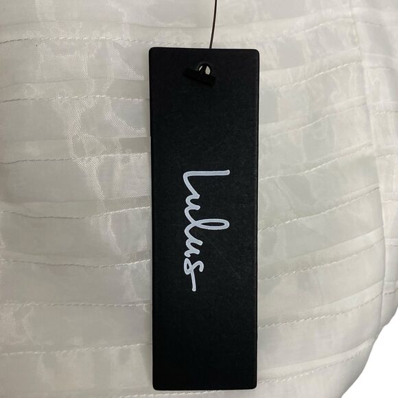 Lulus Charming Potential Mini Dress Womens M White Backless Puff Sleeve Party - Picture 8 of 10